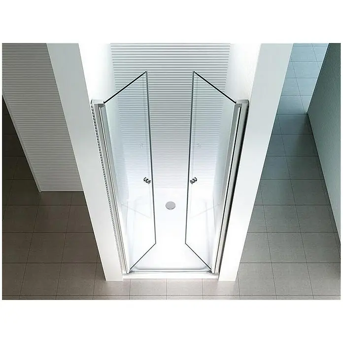 Glaszentrum Hagen Nischendusche 75x195 cm Nischentür Pendeltür 6mm ESG Glas - 75 x 195 cm, Eloxiert, TransparentTransparent, 6 mm