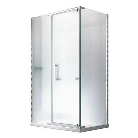 Glaszentrum Hagen  Eckdusche 100x90x195cm - Hephaistos "Frost" Duschkabine Dusche Duschabtrennung - 8mm