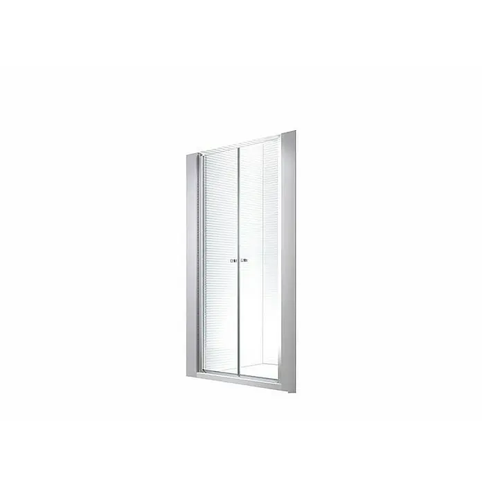 Glaszentrum Hagen Nischendusche 100x195 cm Nischentür Pendeltür 6mm ESG Glas - 100 x 195 cm, Eloxiert, TransparentTransparent, 6 mm