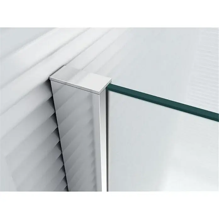 Glaszentrum Hagen Eckdusche 100x90x195cm - Hephaistos "Frost" Duschkabine Dusche Duschabtrennung - 8mm - 90 x 100 x 195 cm, Eloxiert, Satiniert, Stärke: 8 mm