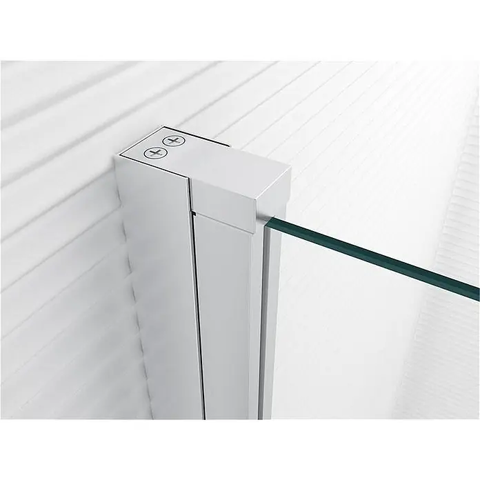 Glaszentrum Hagen Nischendusche 130x195 cm Nischentür Pendeltür 6mm ESG Glas - 130 x 195 cm, Eloxiert, TransparentTransparent, 6 mm