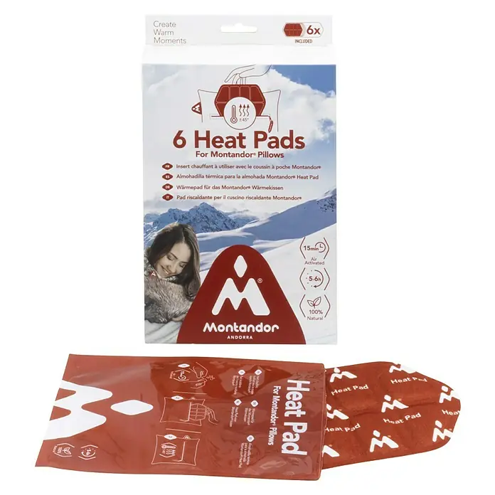 Montandor Heizkissen Heat Pad-Nachfüllpack - 6 Stk., 13 x 20 cm - Montandor Wärmekissen: 6er-Packung für wohlige Wärme unterwegs. Ideal für Kissen, sorgt bis zu 6 Stunden für Entspannung.