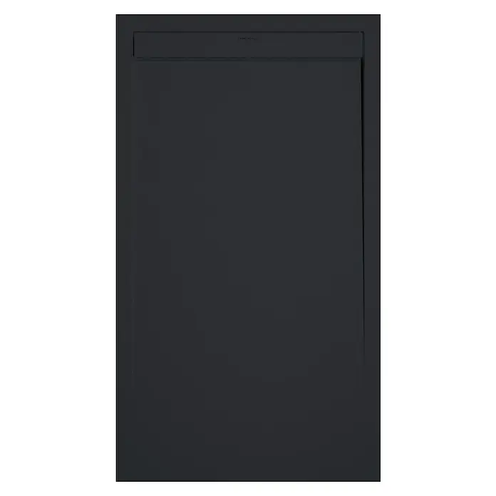 Duplach Plato de ducha Smart - L x An: 130 x 90 cm, Material compuesto, Negro - Plato de ducha negro para un diseño de baño moderno. Superficie oscura y elegante para zonas húmedas con estilo.