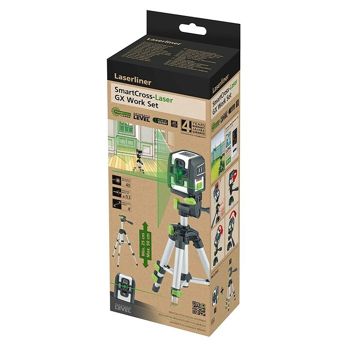 Laserliner Kruislijnlaser SmartCross-Laser GX Werkset (Max. werkbereik: 0 m - 40 m) | BAUHAUS