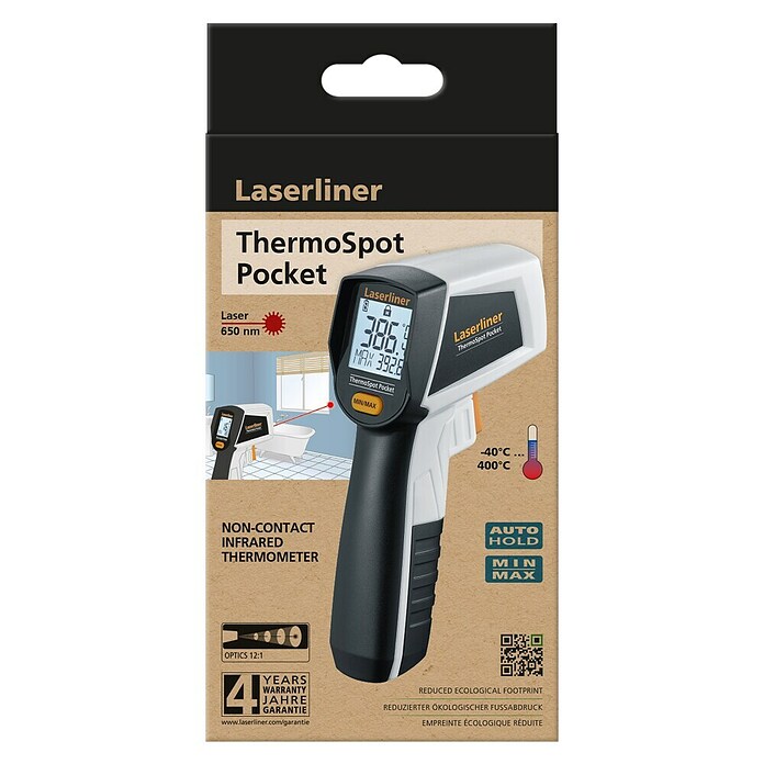 Laserliner Infraroodthermometer ThermoSpot Pocket (Meetbereik temperatuur: -40 °C - 400 °C) | BAUHAUS