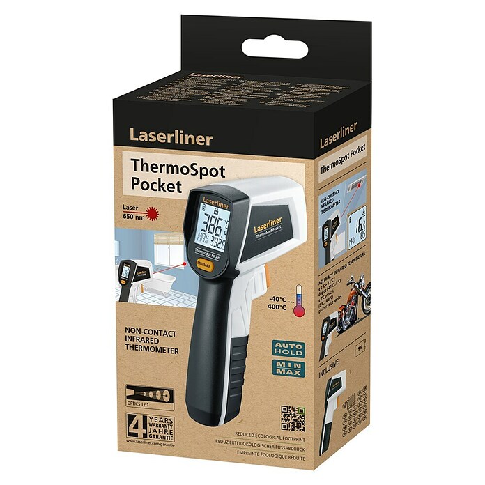 Laserliner Infraroodthermometer ThermoSpot Pocket (Meetbereik temperatuur: -40 °C - 400 °C) | BAUHAUS