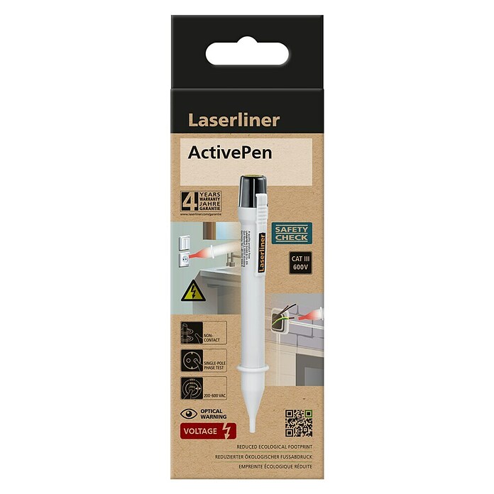 Laserliner Spanningszoeker ActivePen (Geschikt voor: Spanningsbereik 200 - 600 V/AC, Indicator-led) | BAUHAUS