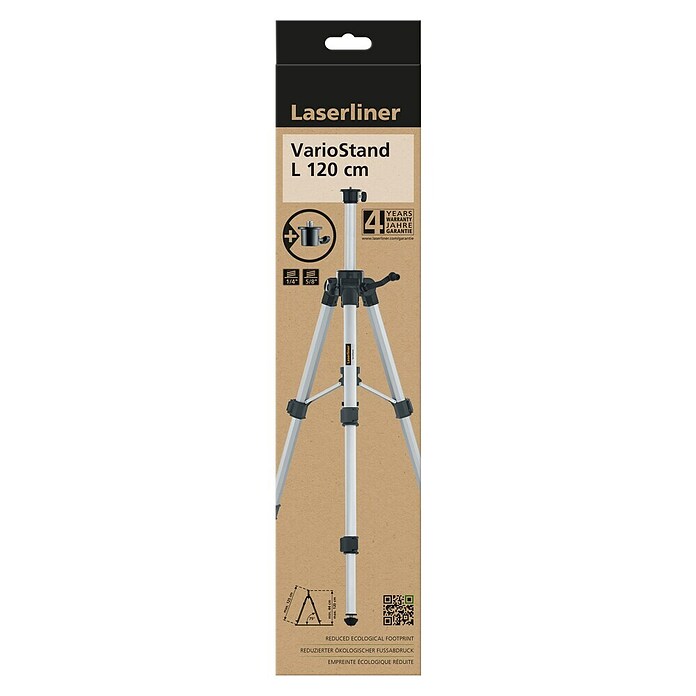 Laserliner Driepootstatief VarioStand L 120 cm (Aluminium, Hoogte: 120 cm) | BAUHAUS