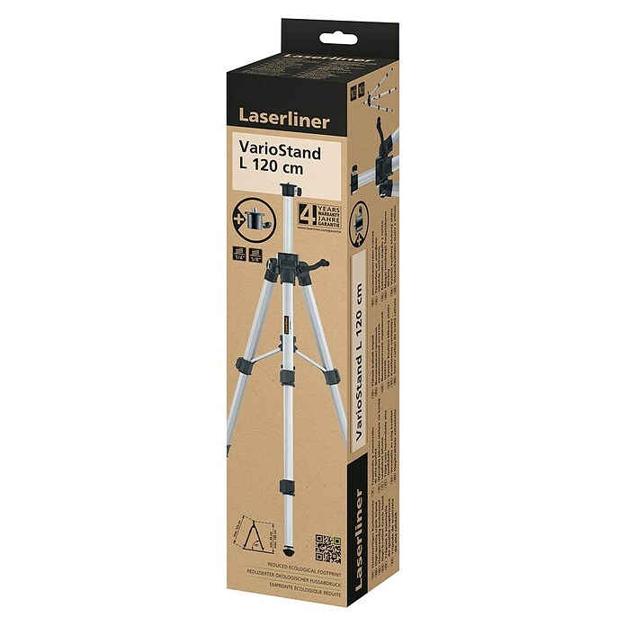 Laserliner Driepootstatief VarioStand L 120 cm (Aluminium, Hoogte: 120 cm) | BAUHAUS