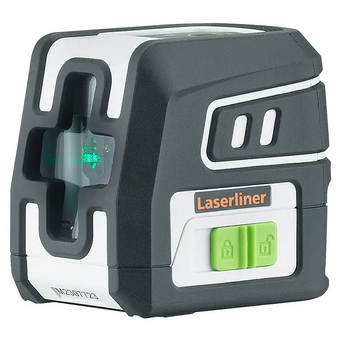 Laserliner Kreuzlinienlaser Smartcross GX - Messgenauigkeit: ± 0,3 mm/m, Mit Stativ - Das Bild zeigt einen Laserliner Kreuzlinienlaser, ein Werkzeug zum präzisen Ausrichten. Ideal für Bauprojekte und Innenausbau.