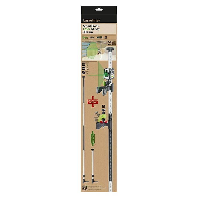 Laserliner Kruislijnlaser SmartCross-Laser GX Set 300 cm (Met statief, Schroefdraad statief: ¼″) | BAUHAUS