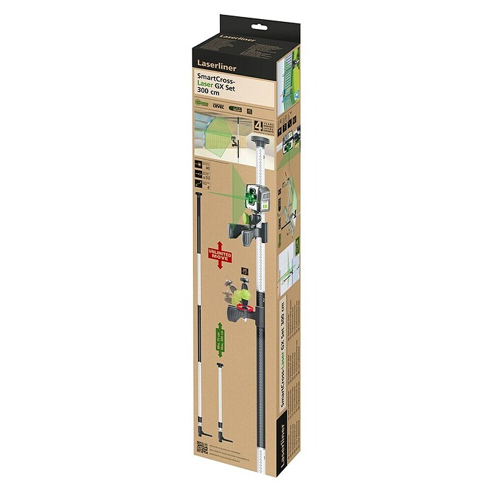 Laserliner Kruislijnlaser SmartCross-Laser GX Set 300 cm (Met statief, Schroefdraad statief: ¼″) | BAUHAUS