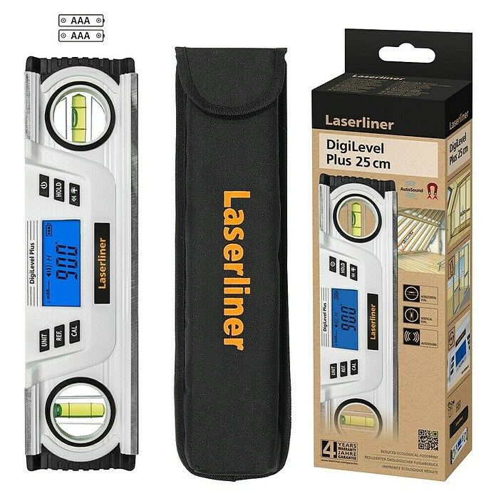 Laserliner Digitale waterpas DigiLevel Plus 25 cm (Akoestisch signaal) | BAUHAUS
