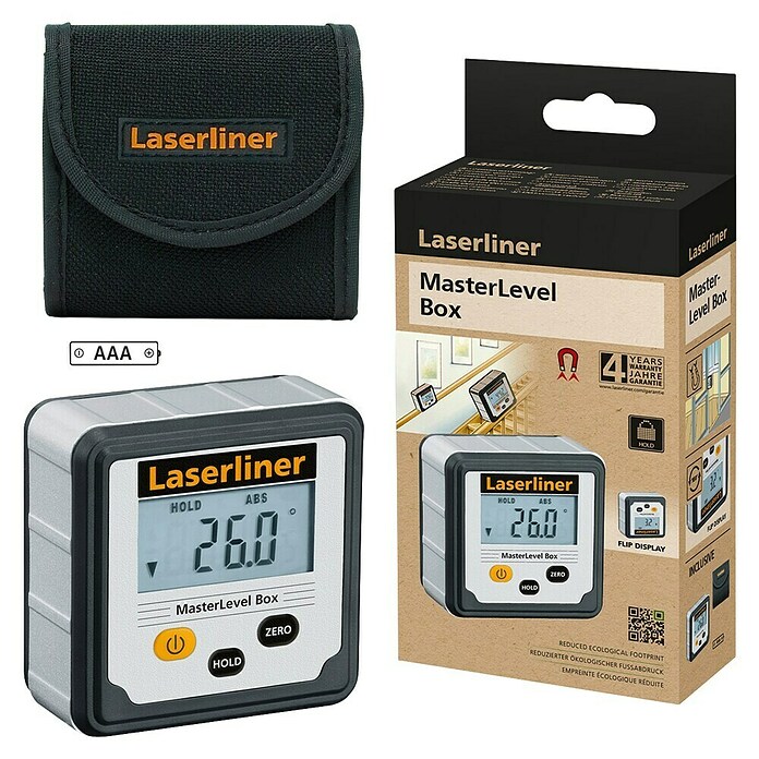 Laserliner Digitale waterpas MasterLevel Box (l x b x h: 28 x 59 x 59 mm) | BAUHAUS