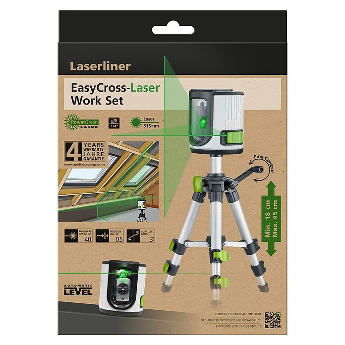 Laserliner Kruislijnlaser EasyCross-Laser Work Set (Max. werkbereik: 0 m - 40 m) | BAUHAUS