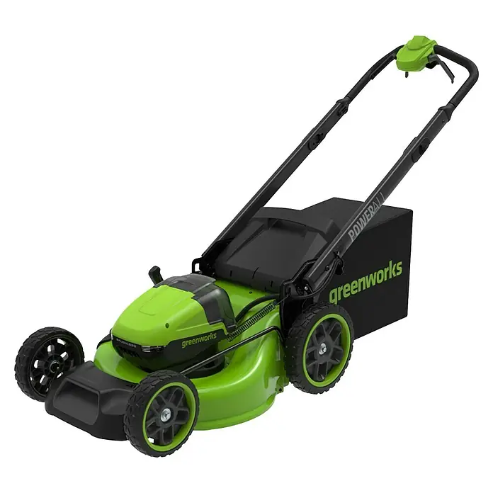 Greenworks Akku-Rasenmäher GW 2X24V BL 46 cm - 24 V, Ohne Akku, Schnittbreite: 46 cm - Der Greenworks Akku-Rasenmäher bietet kabellose Freiheit und effiziente Rasenpflege mit starker Leistung und umweltfreundlichem Betrieb.