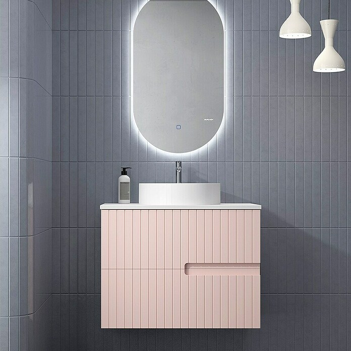 Duplach Mueble de lavabo Abi (L x An x Al: 45 x 80 x 60 cm, Rosa, Melamina) | BAUHAUS