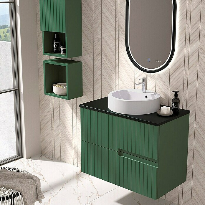 Duplach Mueble de lavabo Abi (L x An x Al: 45 x 60 x 60 cm, Oliva, Melamina) | BAUHAUS