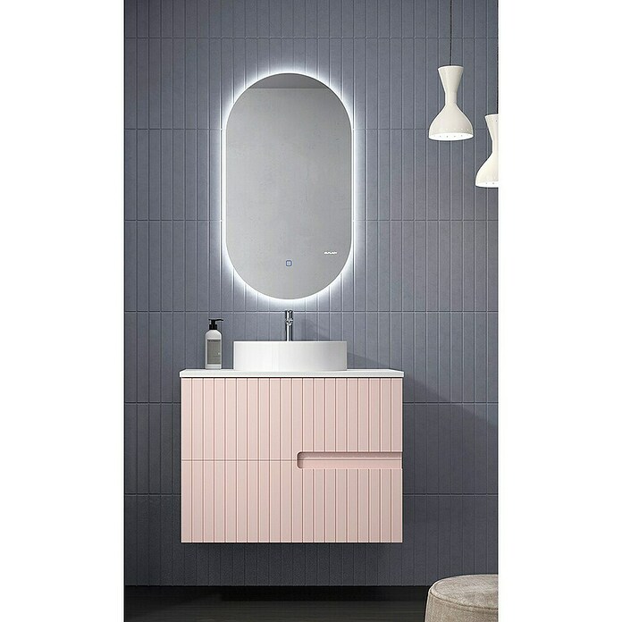 Duplach Mueble de lavabo Abi (L x An x Al: 45 x 80 x 60 cm, Rosa, Melamina) | BAUHAUS