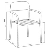 Sunfun Gastro Stapelstuhl (Stahl, Polywood, Stapelbar, Night-Grey, B x T x H: 57,5 x 53,5 x 83,5 cm) | BAUHAUS