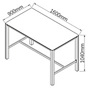 Sunfun Maja Barski stol  (D x Š x V: 160 x 90 x 104 cm, Aluminij, Antracit) | BAUHAUS
