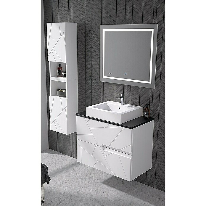 Duplach Mueble de lavabo Gurla (L x An x Al: 45 x 60 x 60 cm, Blanco, Melamina) | BAUHAUS