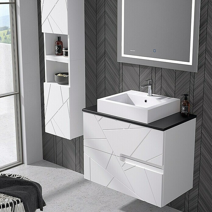 Duplach Mueble de lavabo Gurla (L x An x Al: 45 x 60 x 60 cm, Blanco, Melamina) | BAUHAUS