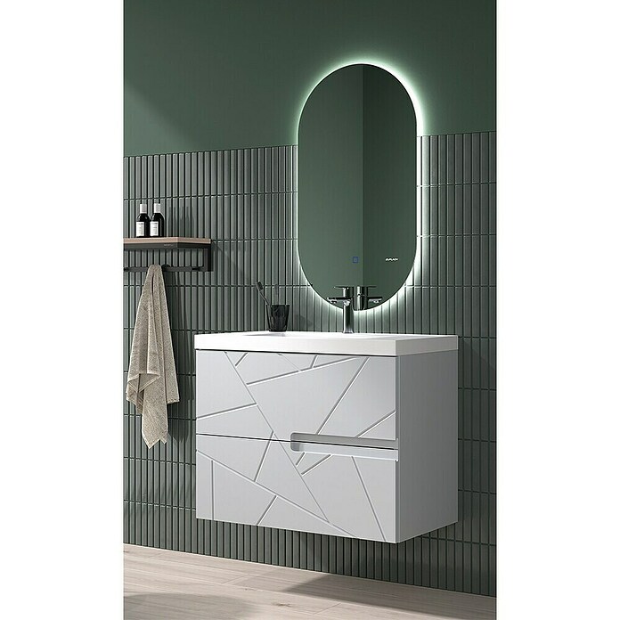 Duplach Mueble de lavabo Gurla (L x An x Al: 45 x 80 x 60 cm, Gris, Melamina) | BAUHAUS