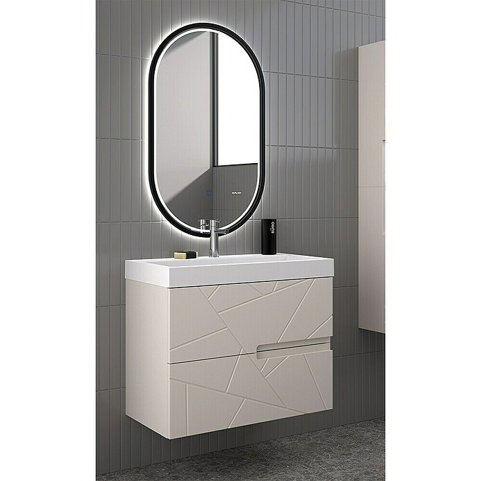 Duplach Mueble de lavabo Gurla (L x An x Al: 45 x 80 x 60 cm, Beige, Melamina) | BAUHAUS