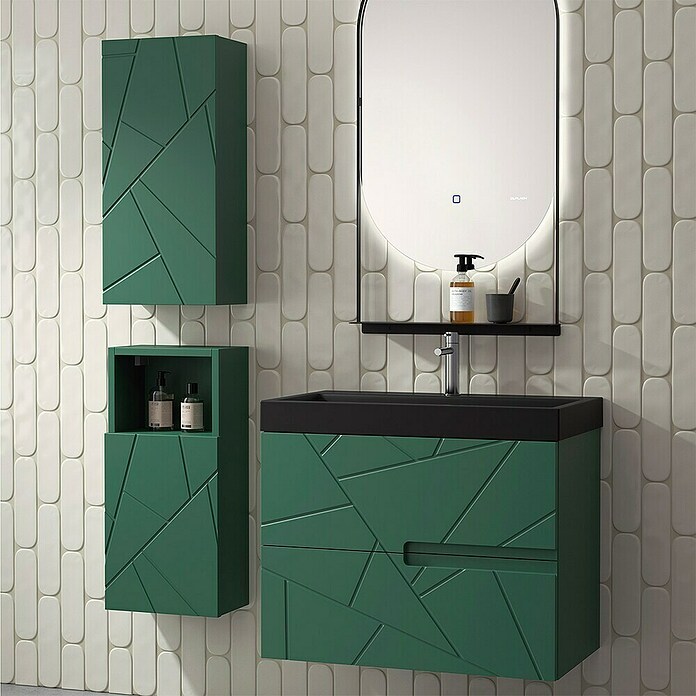 Duplach Mueble de lavabo Gurla (L x An x Al: 45 x 80 x 60 cm, Oliva, Melamina) | BAUHAUS