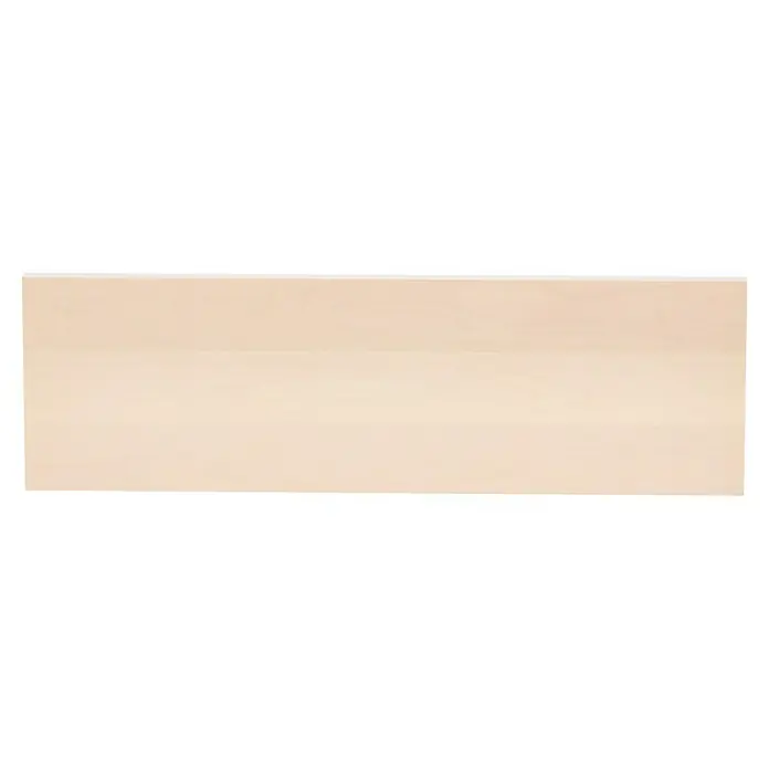 Elfa Décor+ by Elfa Schubladenfront - L x B x H: 1,5 x 60,4 x 8,8 cm, Braun - Eine Nahaufnahme einer hellbraunen Holzplatte mit leichter Maserung, ideal für Hintergründe oder Texturen.