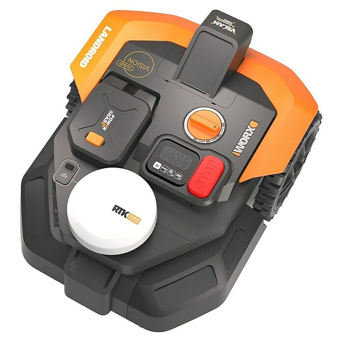 Worx PowerShare 20V Mähroboter Vision Cloud WR305E (500 m², Schnittbreite: 18 cm, Satellitengestützte Navigation, RTK) | BAUHAUS