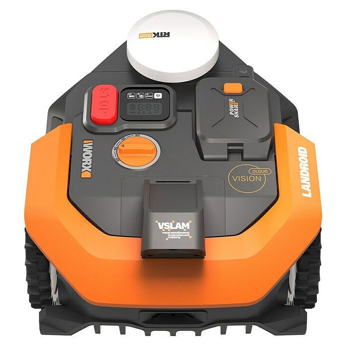 Worx PowerShare 20V Mähroboter Vision Cloud WR305E (500 m², Schnittbreite: 18 cm, Satellitengestützte Navigation, RTK) | BAUHAUS