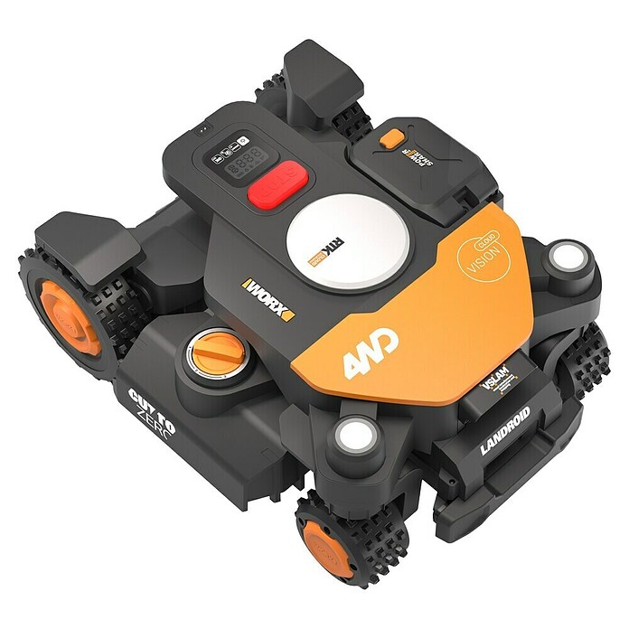 Worx PowerShare 20V Mähroboter L2000 AWD Vision Cloud WR342E (2 000 m², Schnittbreite: 22 cm, Satellitengestützte Navigation, RTK) | BAUHAUS