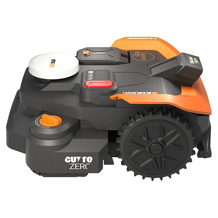 Worx PowerShare 20V Mähroboter L1200 Vision Cloud WR312E - 1.200 m², Schnittbreite: 22 cm, Satellitengestützte Navigation, RTK - Der Worx Landroid Vision Mähroboter mit Cloud Vision Technologie und RTK Modul für präzise Navigation und müheloses Mähen.