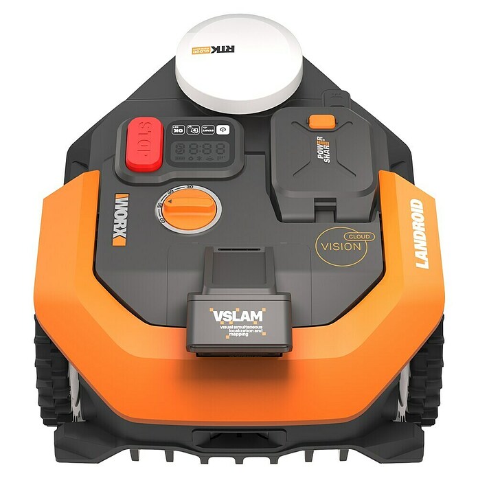 Worx PowerShare 20V Mähroboter M650 Vision Cloud WR365E (650 m², Schnittbreite: 18 cm, Satellitengestützte Navigation, RTK) | BAUHAUS