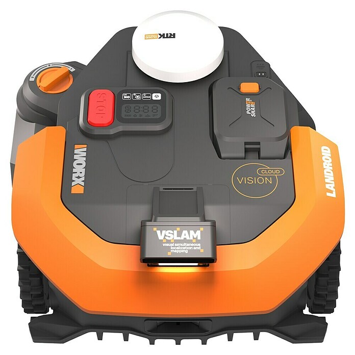 Worx PowerShare 20V Mähroboter Vision Cloud WR330E (3 000 m², Schnittbreite: 22 cm, Satellitengestützte Navigation, RTK) | BAUHAUS