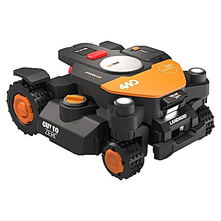 Worx PowerShare 20V Mähroboter L4000 AWD Landroid Vision Cloud AI RTK WR344E (4 000 m², Schnittbreite: 22 cm, Satellitengestützte Navigation, RTK)