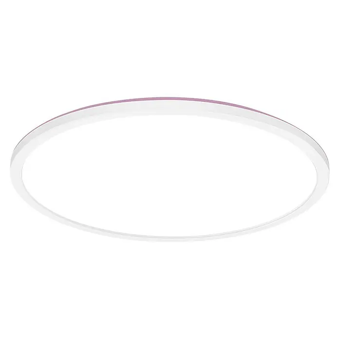 Osram Smart+ LED-Panel Ultra Slim Backlight - 40 W, Weiß, RGBW, Ø x H: 40 x 2,7 cm - Weiße, ovale Deckenleuchte mit elegantem, schlichtem Design für moderne Wohnräume, die eine helle und gleichmäßige Ausleuchtung bietet.