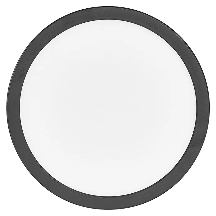 Osram Smart+ LED-Panel Ultra Slim Backlight - 19 W, Schwarz, RGBW, Ø x H: 23,5 x 2,7 cm - Runde LED-Deckenleuchte mit schwarzem Rahmen und hellem, diffusem Licht, ideal für moderne Innenräume.