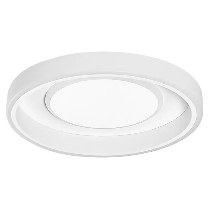 Osram Smart+ LED-Deckenleuchte rund Claria matter - Ø x H: 49 x 9,5 cm, Weiß, Neutralweiß - Moderne Deckenleuchte in Weiß. Das Design besteht aus konzentrischen Kreisen, die ein helles, angenehmes Licht erzeugen. Ideal für Wohn- und Schlafräume.