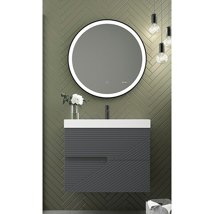 Duplach Mueble de lavabo Rimo (L x An x Al: 45 x 100 x 60 cm, Antracita, Melamina) | BAUHAUS