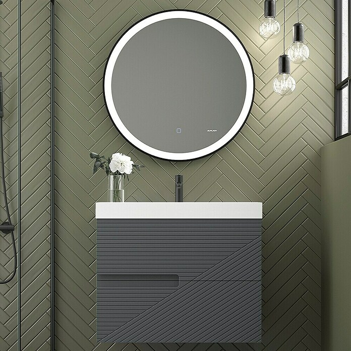 Duplach Mueble de lavabo Rimo (L x An x Al: 45 x 100 x 60 cm, Antracita, Melamina) | BAUHAUS