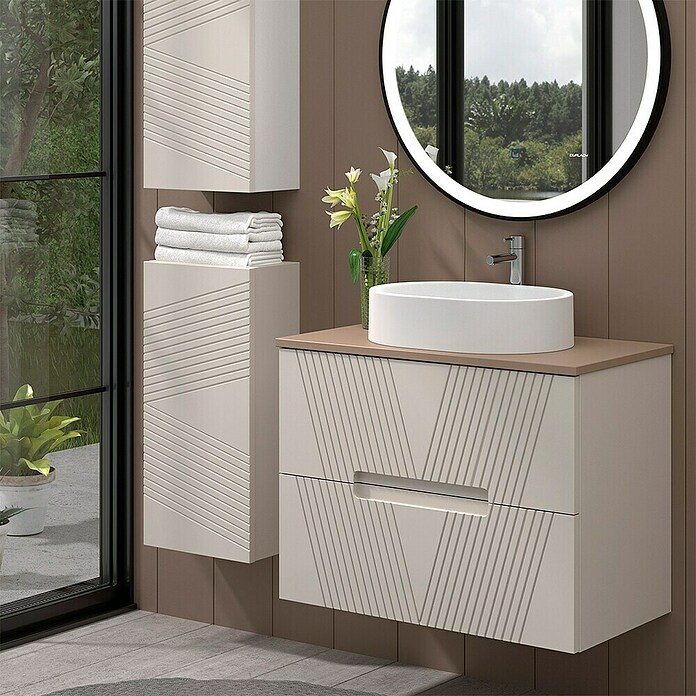 Duplach Mueble de lavabo Istor (L x An x Al: 45 x 60 x 60 cm, Beige, Melamina) | BAUHAUS