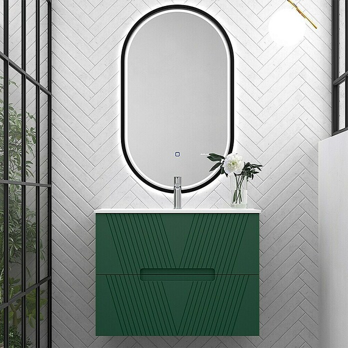 Duplach Mueble de lavabo Istor (L x An x Al: 45 x 100 x 60 cm, Oliva, Melamina) | BAUHAUS