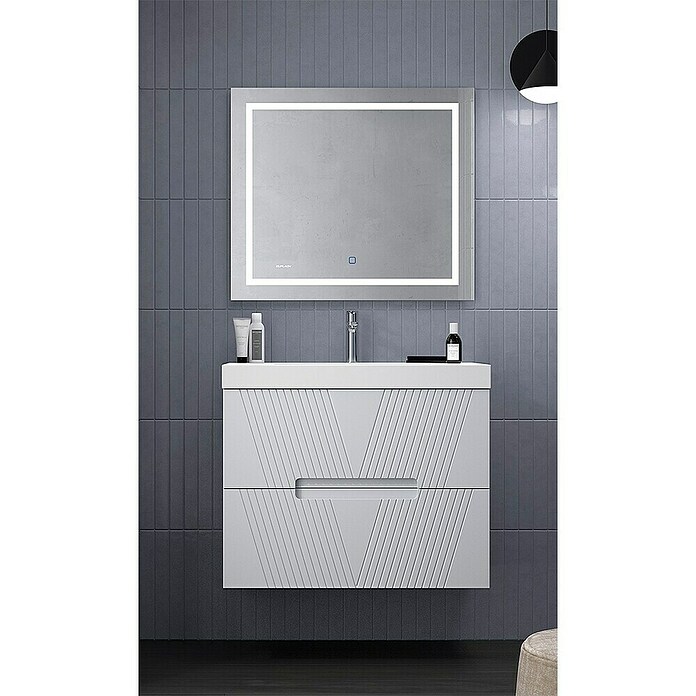Duplach Mueble de lavabo Istor (L x An x Al: 45 x 80 x 60 cm, Gris, Melamina) | BAUHAUS