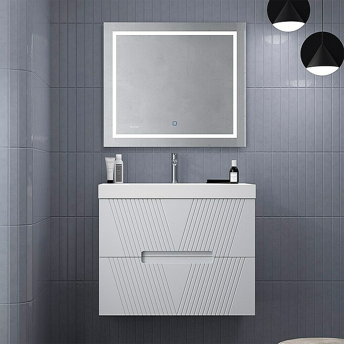 Duplach Mueble de lavabo Istor (L x An x Al: 45 x 80 x 60 cm, Gris, Melamina) | BAUHAUS