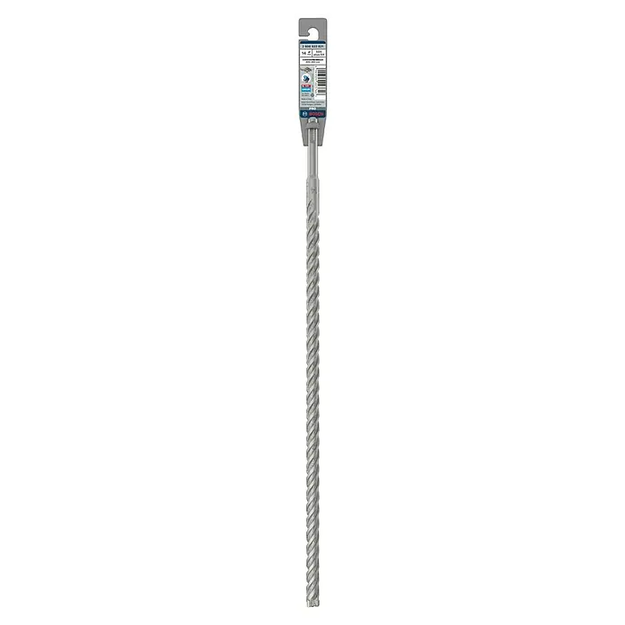 Bosch Beton- & Steinbohrer PRO SDS plus-5X - 1 Stk., Durchmesser Bohrer: 14 mm, Arbeitslänge: 400 mm - Hier ist ein SDS plus-5X Hammerbohrer von Bosch in der Größe 14 x 500 x 565 mm, ideal für Hammerbohrmaschinen für professionelle Anwendungen.