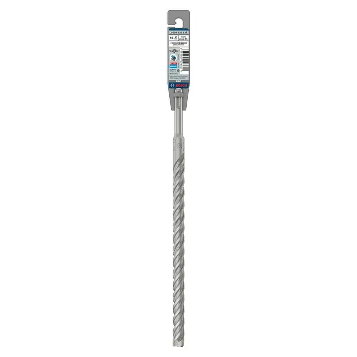 Bosch Beton- & Steinbohrer PRO SDS plus-5X - Durchmesser Bohrer: 16 mm, 1 Stk. - Bohrer mit SDS plus-5X Aufnahme, ideal für Hammerbohren in Beton, Mauerwerk, Stein und mehr. Robuster Bohrer für Profis.