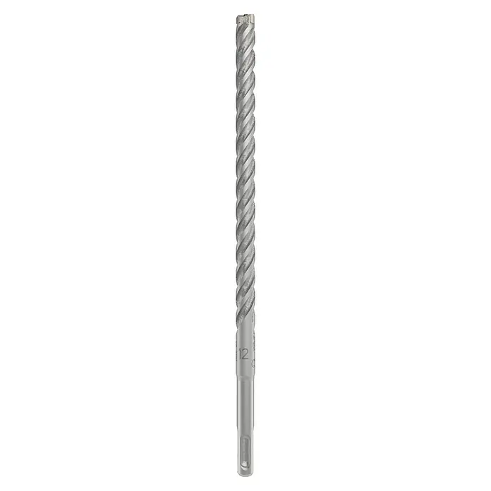 Bosch Beton- & Steinbohrer PRO SDS plus-5X - 1 Stk., Durchmesser Bohrer: 12 mm, Arbeitslänge: 200 mm - Hier ist ein Spiralbohrer. Der Bohrer ist silbern und hat eine spiralförmige Nut. Er ist für eine Vielzahl von Bohrarbeiten geeignet.